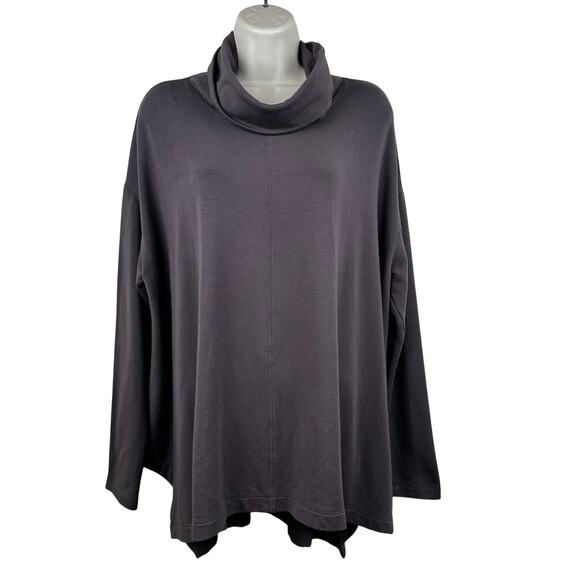 Athleta Ethereal Brushed Funnel Neck Sweatshirt in Shale Women's M Oversized - Picture 4 of 12